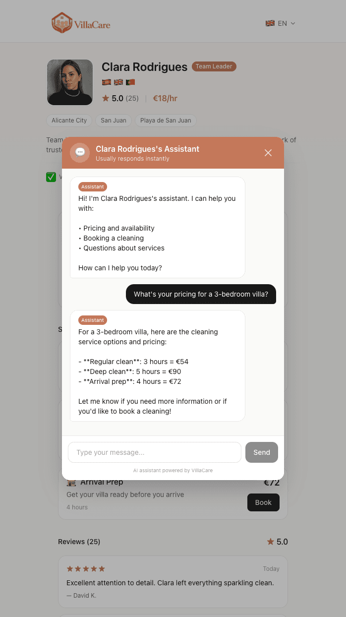 Responde preguntas de precios