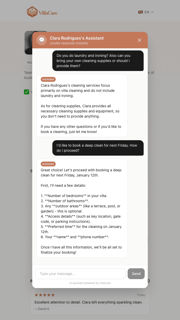 Les guía para reservar