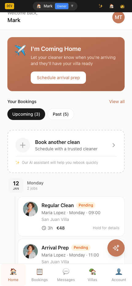 New booking created