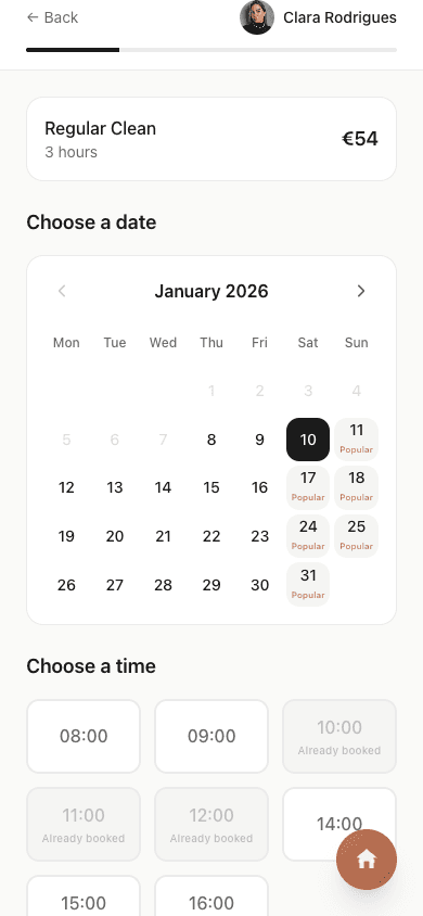 Select your time