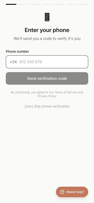 Introduce tu número de teléfono