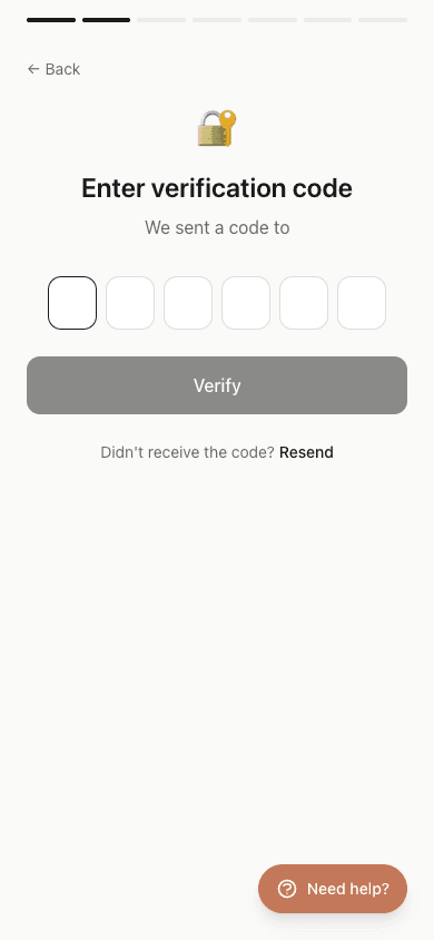Verifica con código SMS