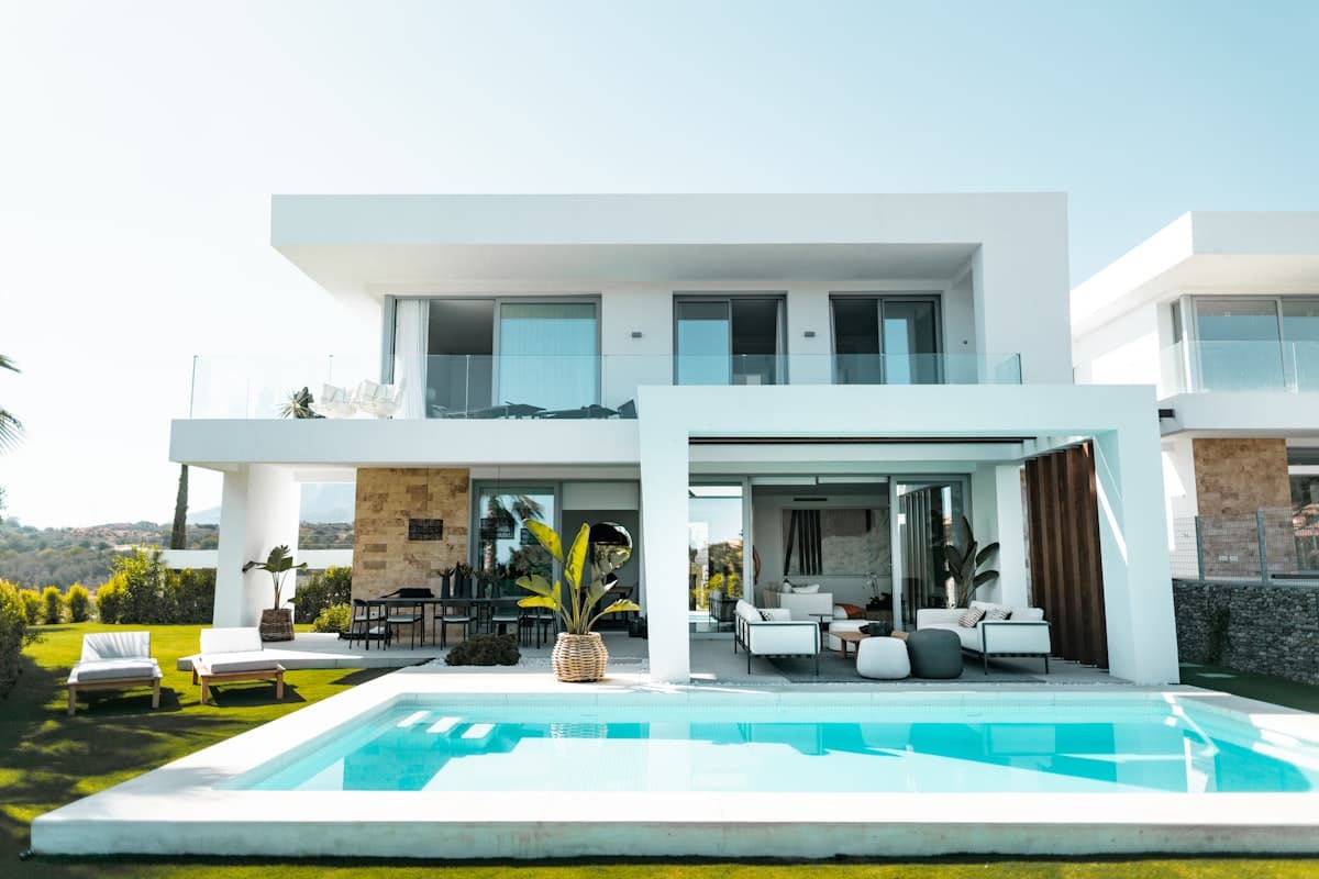 Modern Mediterranean villa with pool
